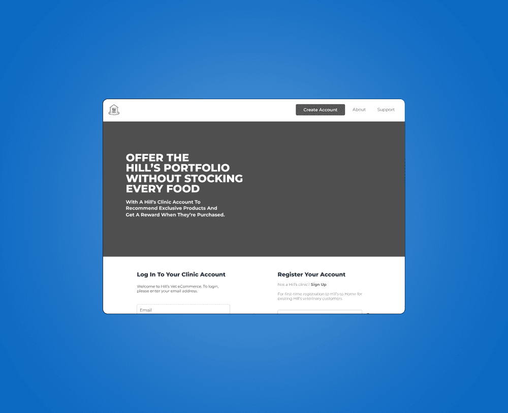 Colgate Palmolive / Hills to Home wireframes and information architecture exploration