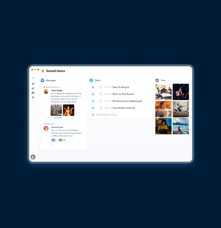 Heycollab saas project management product interface screen