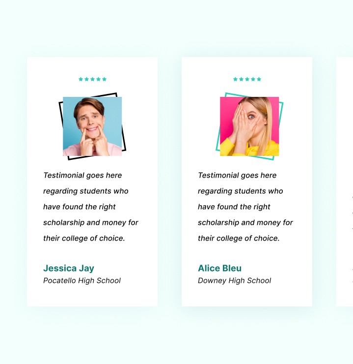 Scholarships.com education product interface screen