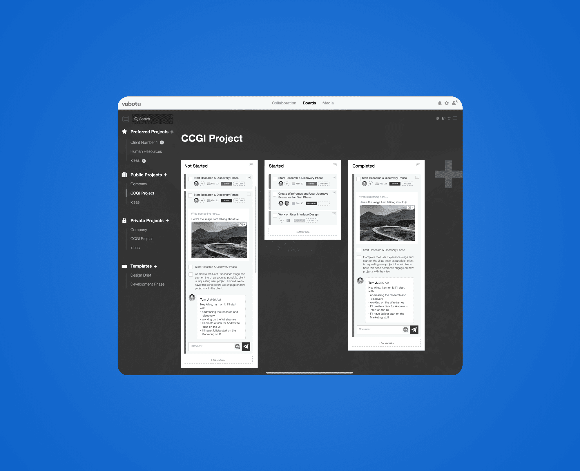 Heycollab wireframes and information architecture exploration