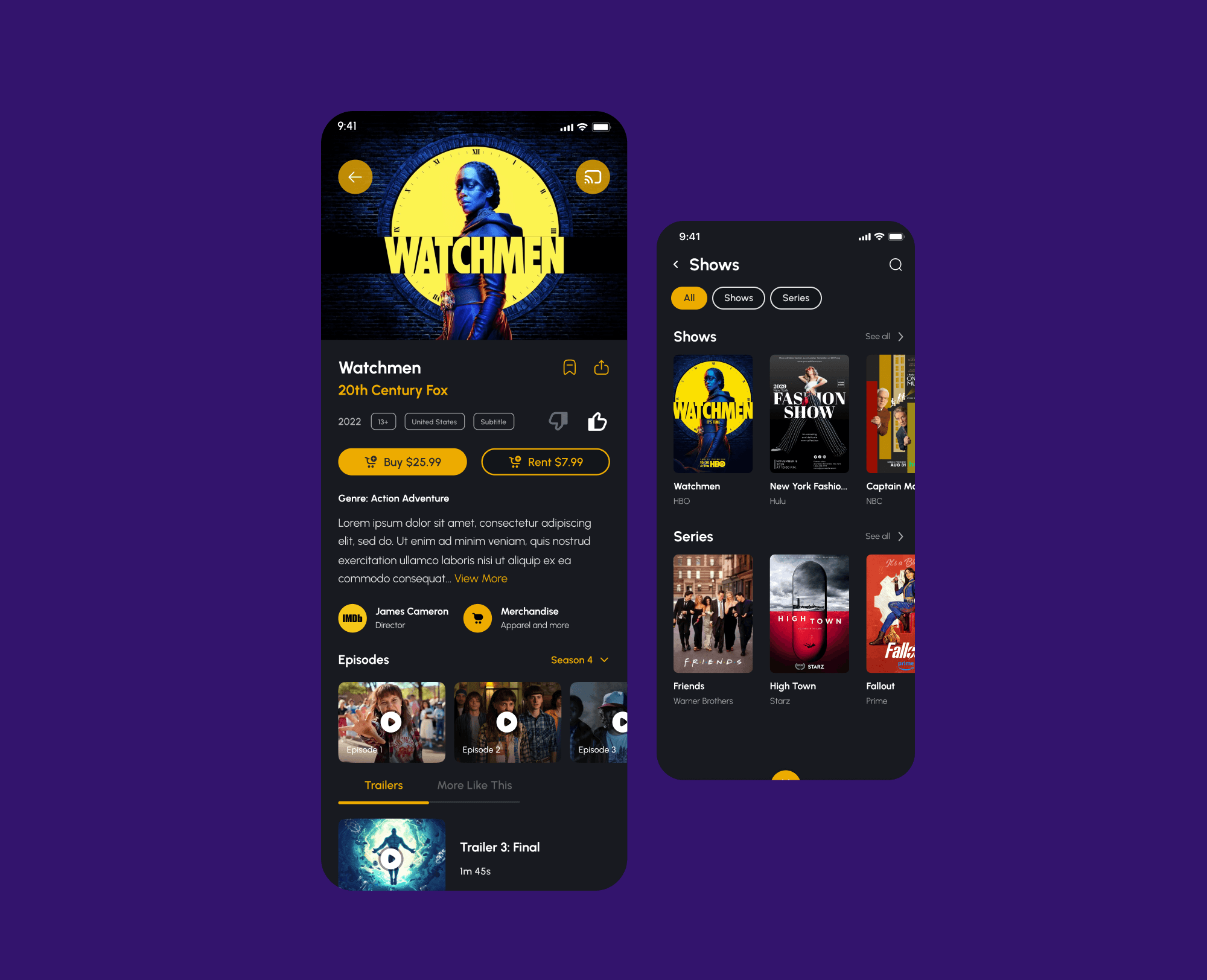 IndiTV wireframes and information architecture exploration