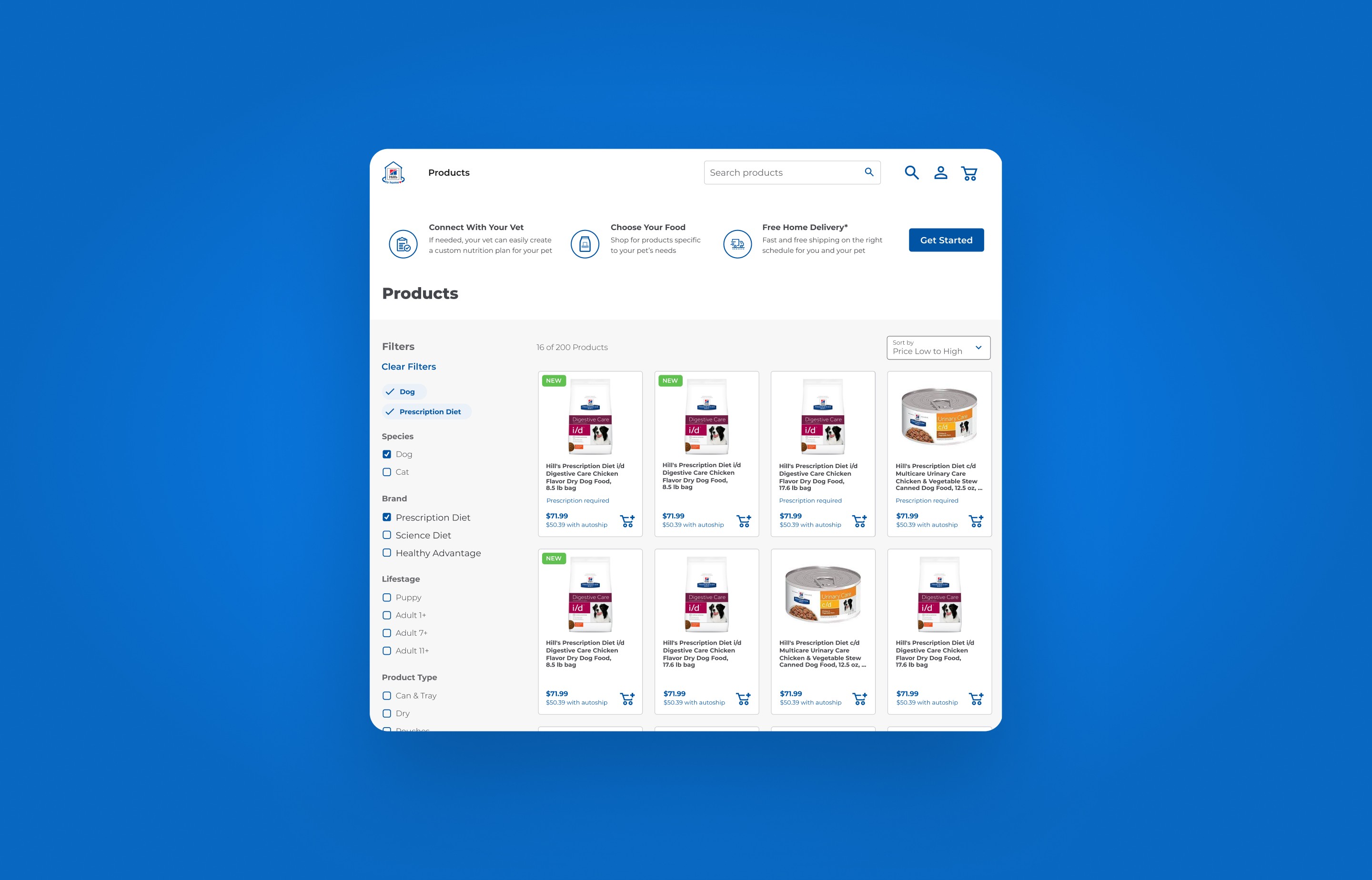 Colgate Palmolive / Hills to Home final design screens and dashboard