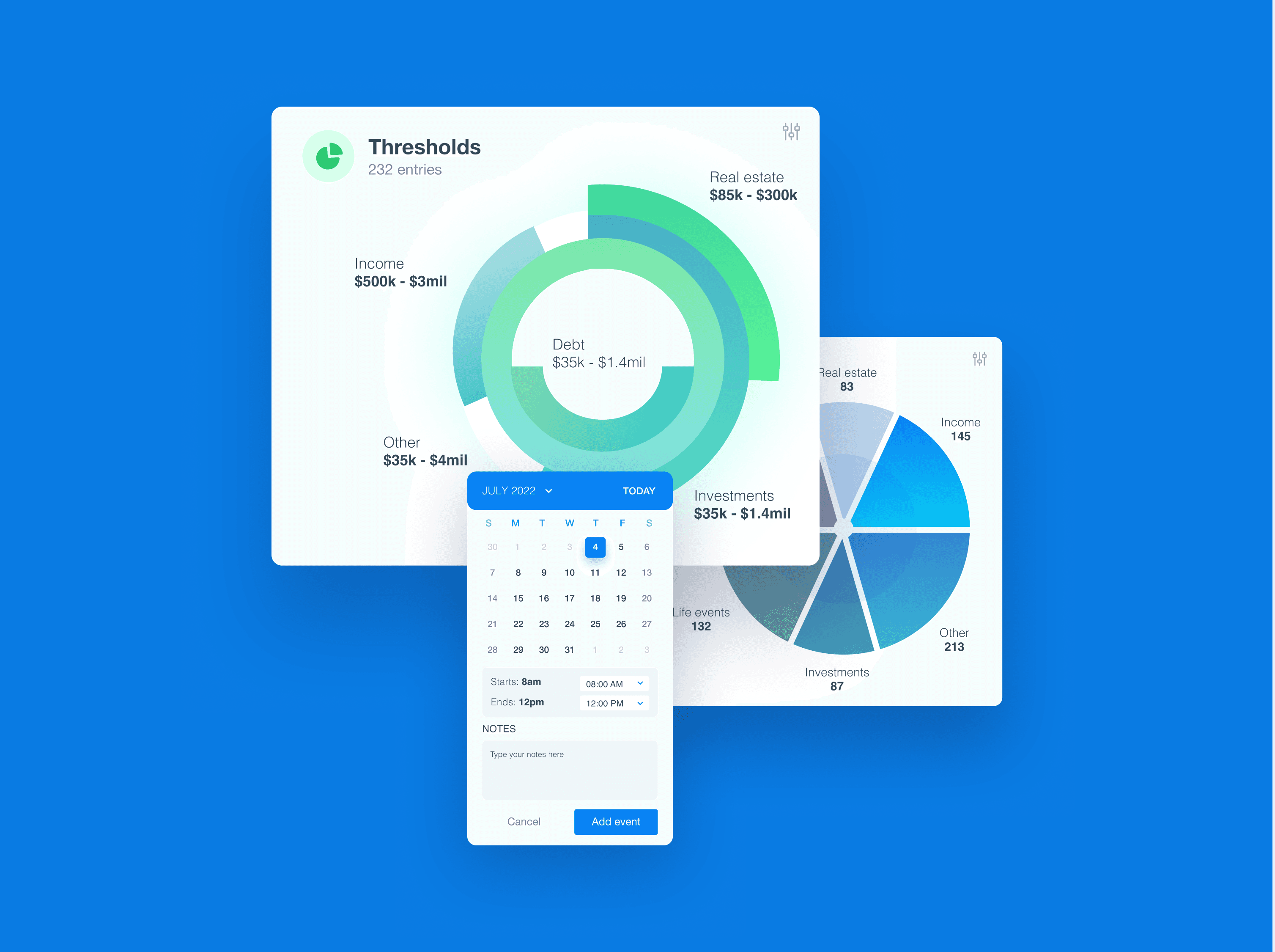 Halcyon fintech product interface screen