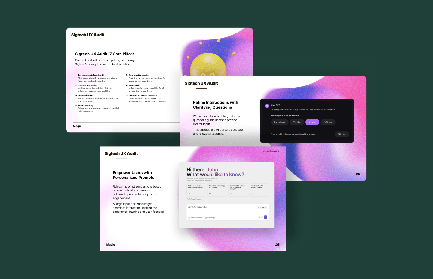 SigTech Magic user flow and journey map diagram